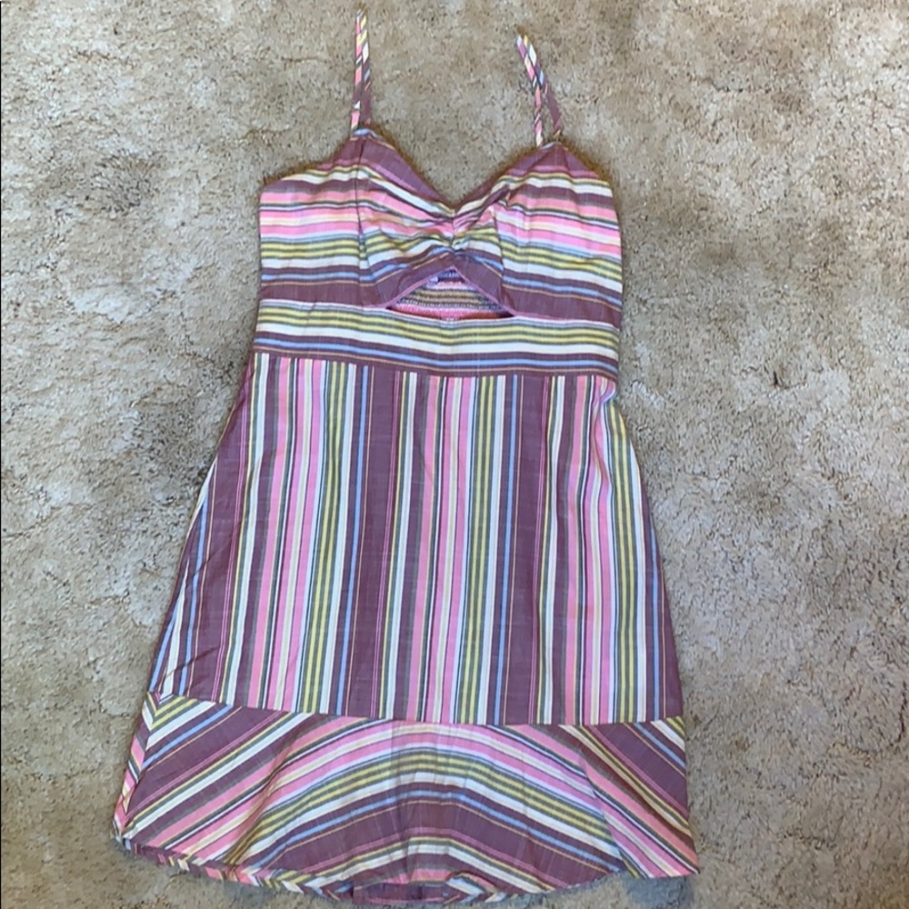 Express Striped Keyhole Mini Dress Size M